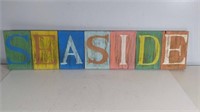 (1) Wooden "SEASIDE" Sign