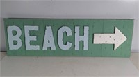 Beach Planked Wood Sign Decor  w/ Direction
