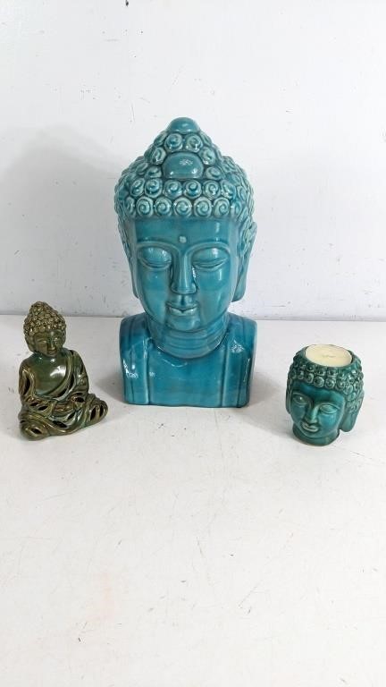 (3) Ceramic Buddha