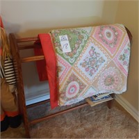 QUILT RACK AND QUILTS