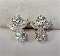 SILVER CZ   EARRINGS