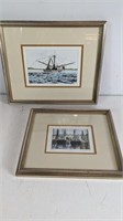 Fishing Fleet Framed Art + Shrimp Boat Framed Art