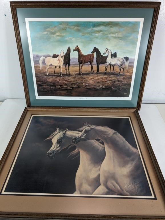 (2) Framed Horse Paintings