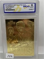 1997 23 K GOLD ELVIS THE KING CARD GRADE 10 GEM