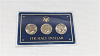 Set of 3 Kennedy Half Dollars