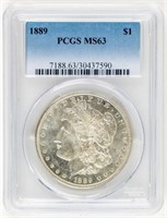 Coin 1889 Morgan Silver Dollar PCGS MS63