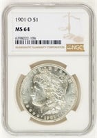 Coin 1901-O  Morgan Silver Dollar NGC MS64