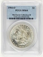 Coin 1904-O Morgan Silver Dollar PCGS MS64