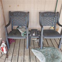 PATIO CHAIRS, CLEANING SUPPLIES