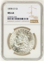 Coin 1898-O  Morgan Silver Dollar NGC MS64