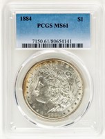 Coin 1884  Morgan Silver Dollar PCGS MS61