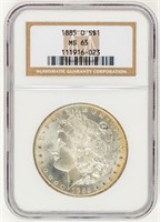 Coin 1885-O  Morgan Silver Dollar NGC MS65
