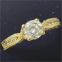 10K YELLOW GOLD CZ 3.84G  RING (~SIZE 6.25)