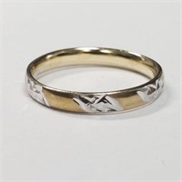 10K WHITE AND YELLOW GOLD BABY OR TOE 0.52G  RING