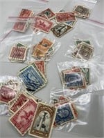 LARGE OLD CANADAIN STAMP LOT OFF PAPER - NO
