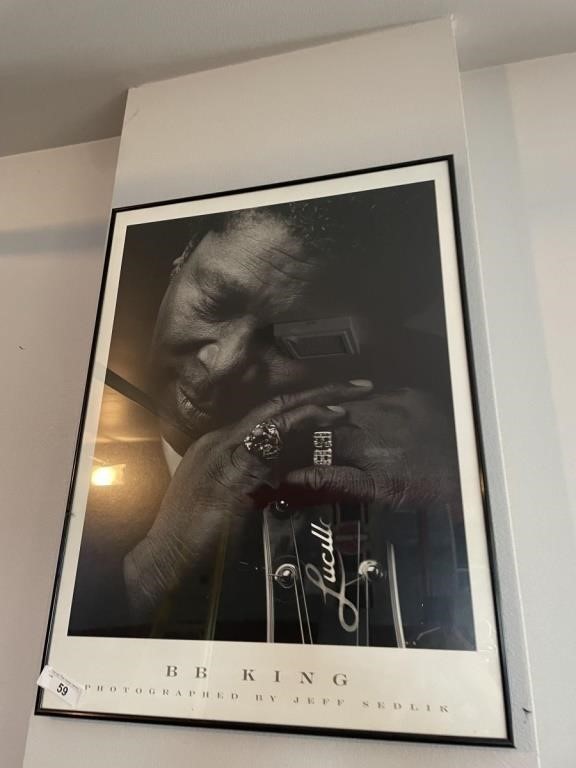 BB KING FRAMED POSTER