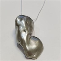SILVER FREE FORM FRESH WATER PEARL  NECKLACE