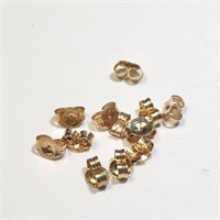 10K YELLOW GOLD PACK OF 12 BUTTERFLY 0.7G