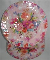 11 Round 9" Printed Floral Melamine Plates