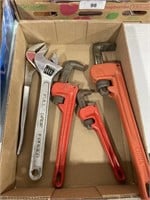 PIPE WRENCHES AND MONKEY WRENCH