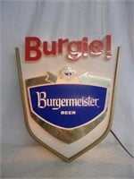 Rare Vintage Burgermeister "Burgie!" Lighted Sign