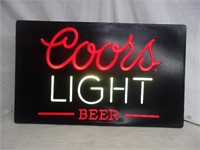 Vintage Coors Light "Neon Like" Lighed Sign - 1985