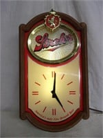 Vintage Stroh's Crystal Burst Motion Lighted Clock