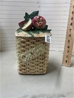 McCoy 1950s Apple Basket Weave cookie jar