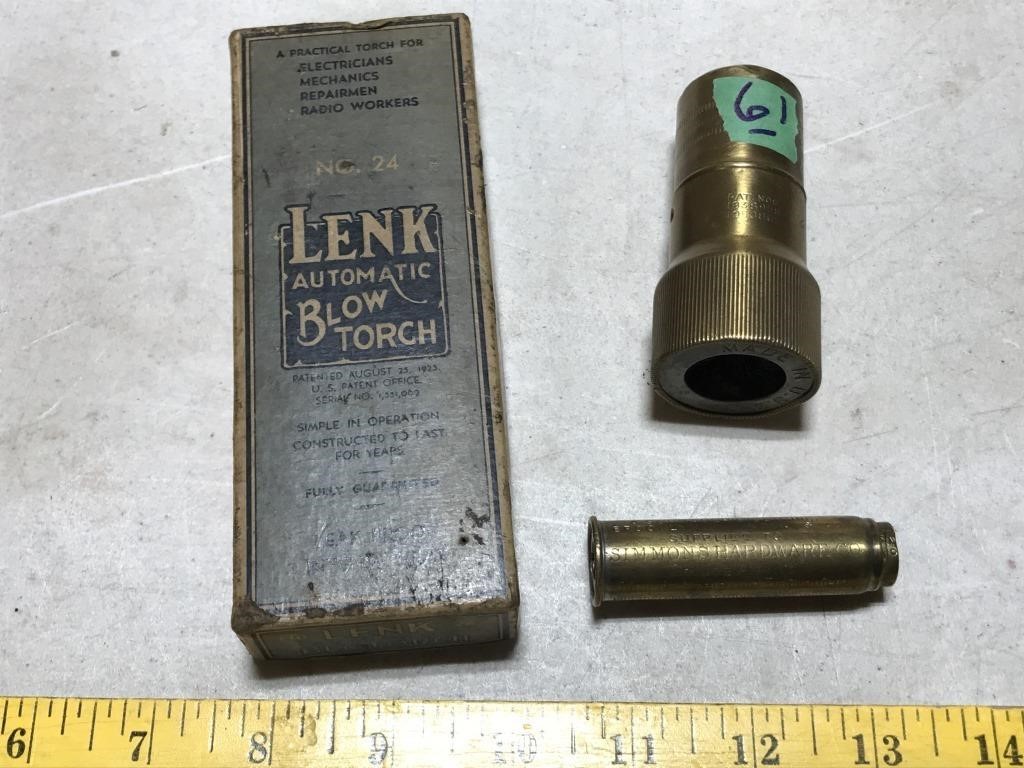 Brass Lenk No.24 Automatic Blow Torch, Battery