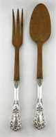 Sterling Handled Wood Fork & Spoon