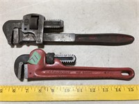 Pipe Wrenches- West Germany 14", Ace 10"