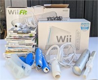 Wii with Games and Controllers