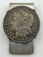 1891 Morgan Silver Dollar Money Clip