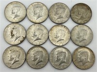 12pc Kennedy Half Dollars