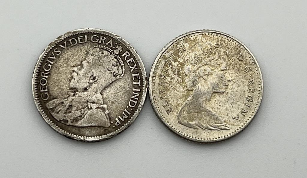 2pc Silver Canada Coins
