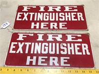 Metal Fire Extinguisher Signs - 6 1/2"x14"