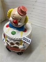 1950s Bisque Clown cookie jar