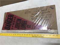 20) Cardboard No Danger in Using Lumber Pennants