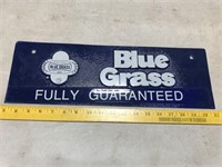 Blue Grass Plastic Sign - 6"x18 1/4"