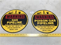 Warning Gas Pipeline & Warning Poison Gas Pipeline