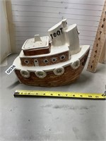 Treasure Craft 1960s “Toot” boat cookie jar