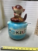 1950s American Bisque Pup on Pot cookie jar