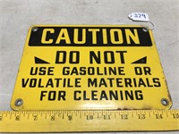 Caution Do Not Use Gasoline or Volatile Materials