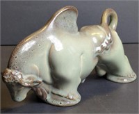 Vtg Ceramic Bull Figurine