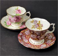 Royal Albert Rose Themed Tea Sets x 2