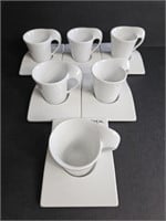 6 x L'Oréal Branded Espresso Cups/Saucers