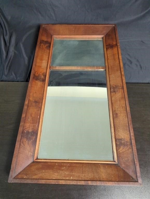 Antique Solid Wood Framed Double Mirror