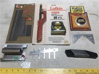 Lufkin Tape/Nic, Hand Sander, Utility Knife,