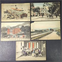 Hong Kong and China Colored Postcards x 5
