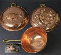 Copper Molds/Wall Hangings and NWT Strainer